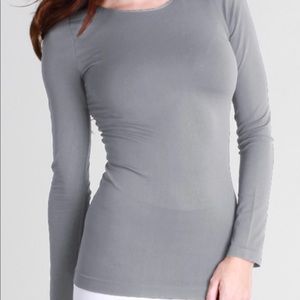 One Size Long Sleeve Crew Neck Top